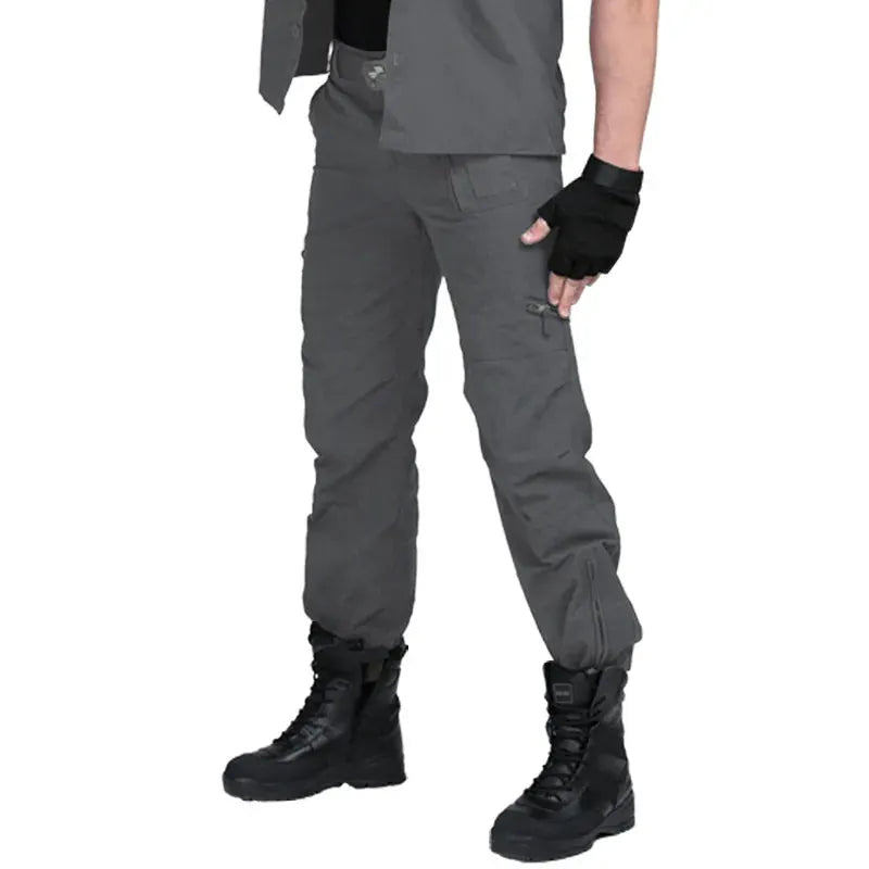 2024 Men's Cargo Pant Cotton Pants Khaki Men Military Camo Green Gray Work Many Pocket Cotton Camouflage Black Tactical Trousers by All Mart Bristol Ltd