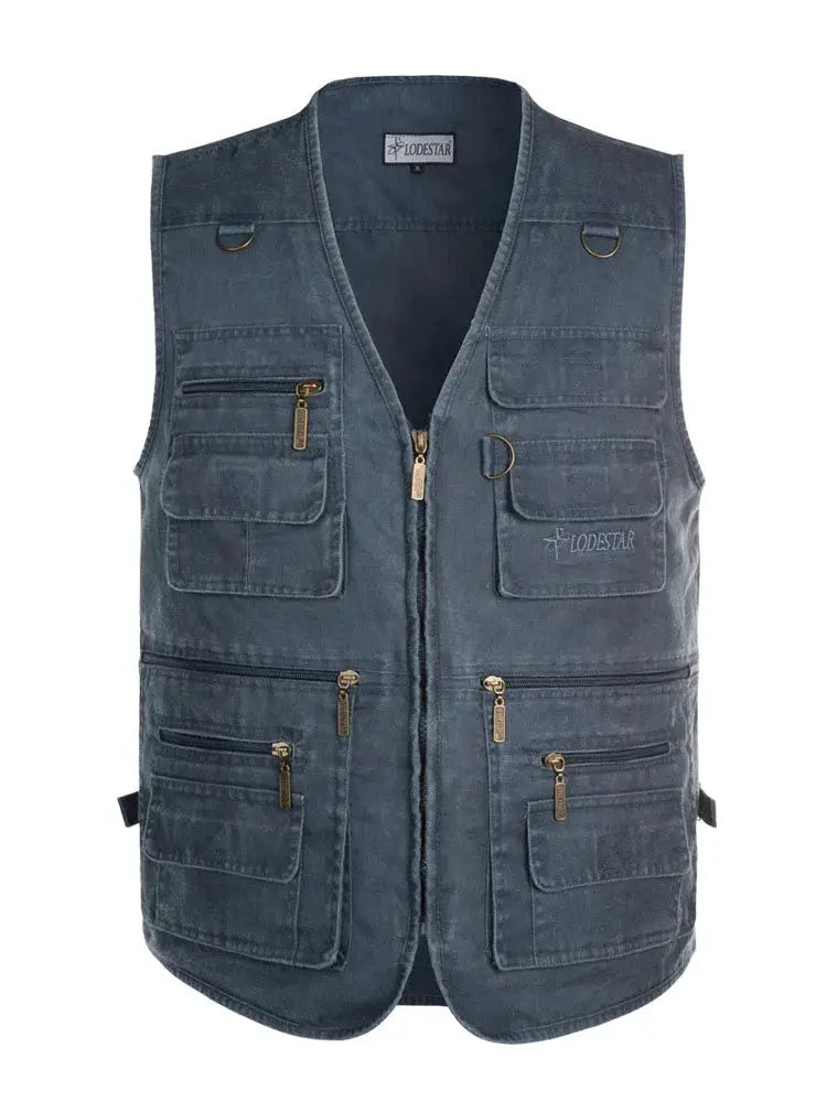 8XL 9XL 10XL New Male Casual Summer Big Size Cotton Sleeveless Vest With Many 16 Pockets Men Multi Pocket Photograph Waistcoat by All Mart Bristol Ltd
