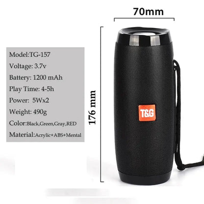 Outdoor Bluetooth Speaker Portable LED Light Soundbox Column Wireless Subwoofer FM Radio Soundbar HiFi Stereo Card Music Center by All Mart Bristol Ltd