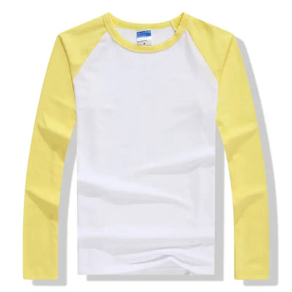 2026 Autumn Winter Long Sleeve T Shirt Men Contrast Color Round Collar Cotton Mens Casual Slim Fit Raglan T-Shirts Tees Tops by All Mart Bristol Ltd