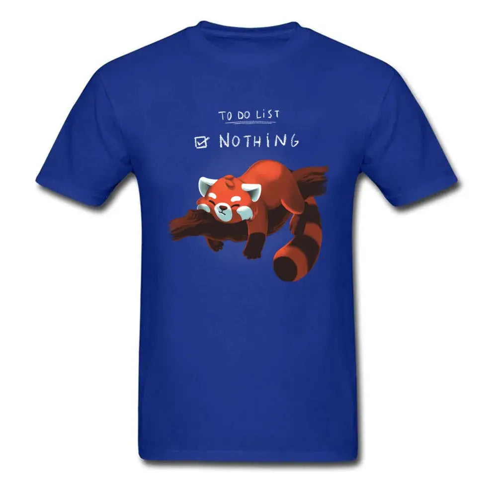 Red Panda Day T-shirt Funny Men Tshirt Nothing To Do Tops Summer Cotton Tee Black T Shirts Students Clothing Lazy Style by All Mart Bristol Ltd