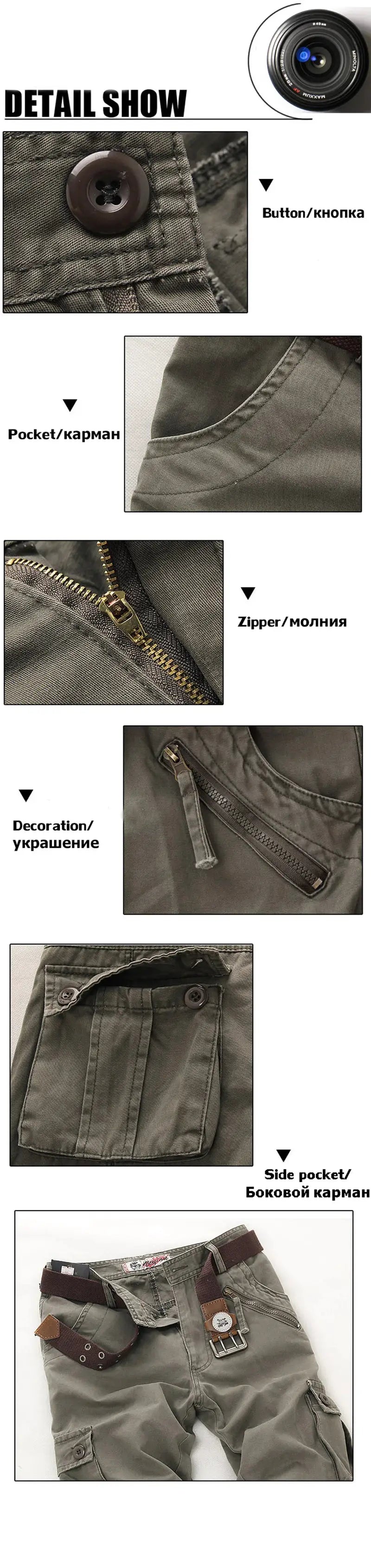 2025 High Quality Men's Cargo Pants Casual Loose Multi Pocket Cotton Pants Long Trousers for Men Camo Joggers Plus Size 28-40 by All Mart Bristol Ltd