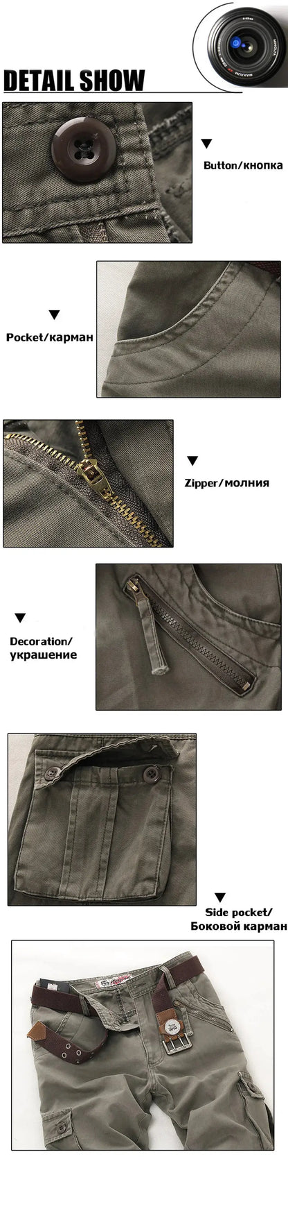 2025 High Quality Men's Cargo Pants Casual Loose Multi Pocket Cotton Pants Long Trousers for Men Camo Joggers Plus Size 28-40 by All Mart Bristol Ltd