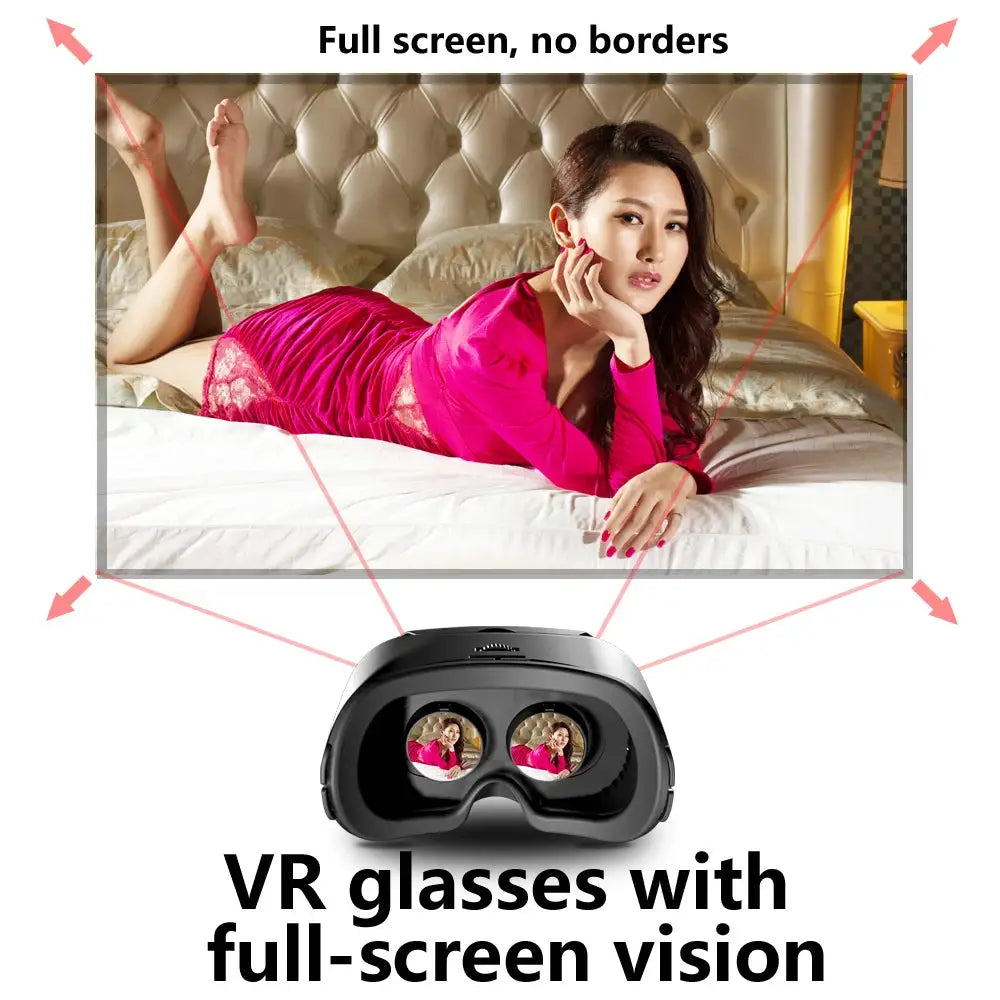 3D Virtual Reality VR Glasses For iPhone Android Smartphone Cell Mobile Phone Helmet Headset Wirth Real Lenses Goggles Devices by All Mart Bristol Ltd