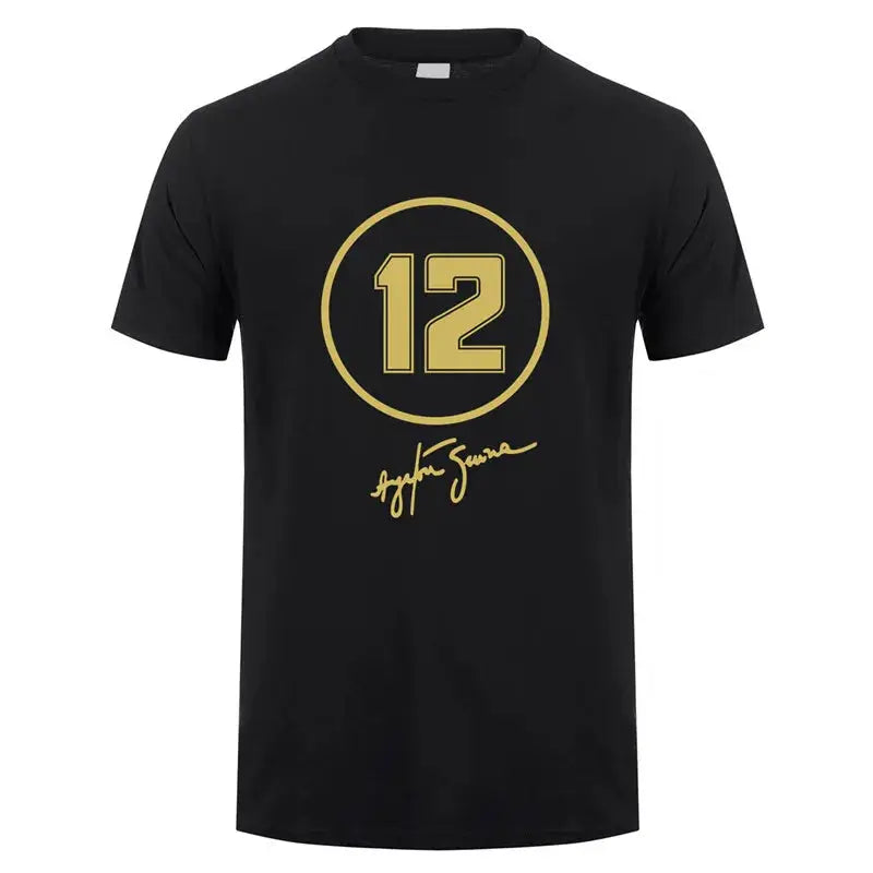 New Hero Ayrton Senna T Shirt Men Short Sleeve Cotton T-shirts Funny Cool Man Tshirt