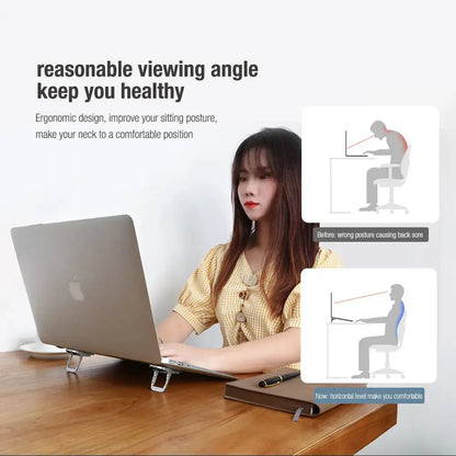 NILLKIN 1 Pair Universal Laptop Stand Portable Notebook Stand Adjustable Tablet stand Multi-Angle Laptop Holder Heat Release by All Mart Bristol Ltd
