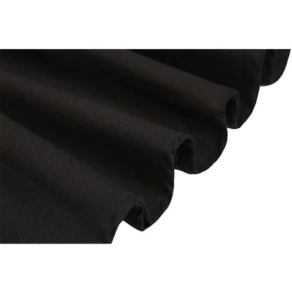 Women's Runway Cotton Retro Vintage Skirt Black Faldas High Waist A Line Rockabilly Jupe 50s Swing Umbrella Skirts Pin Up Skater by All Mart Bristol Ltd