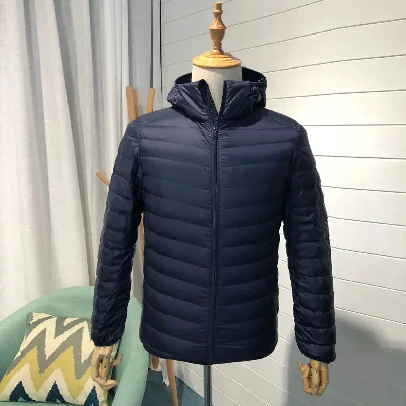 Man 90% Duck Down Hooded Jacket Winter Autumn Coat Men Ultra Light Jackets Warm Outwear Parkas Outdoors Campaign Clothes by All Mart Bristol Ltd