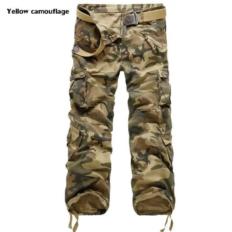 2025 High Quality Men's Cargo Pants Casual Loose Multi Pocket Cotton Pants Long Trousers for Men Camo Joggers Plus Size 28-40 by All Mart Bristol Ltd