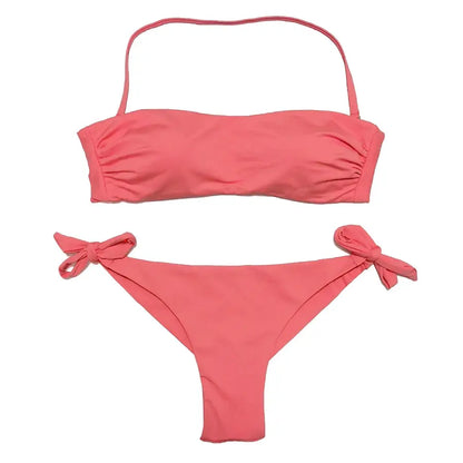 EONAR Bikini 2025 Solid Women Swimsuit Brazilian Cut Bottom Bikini Set Push Up Swimwear Femme Bathing Suits Sport Beach Wear by All Mart Bristol Ltd