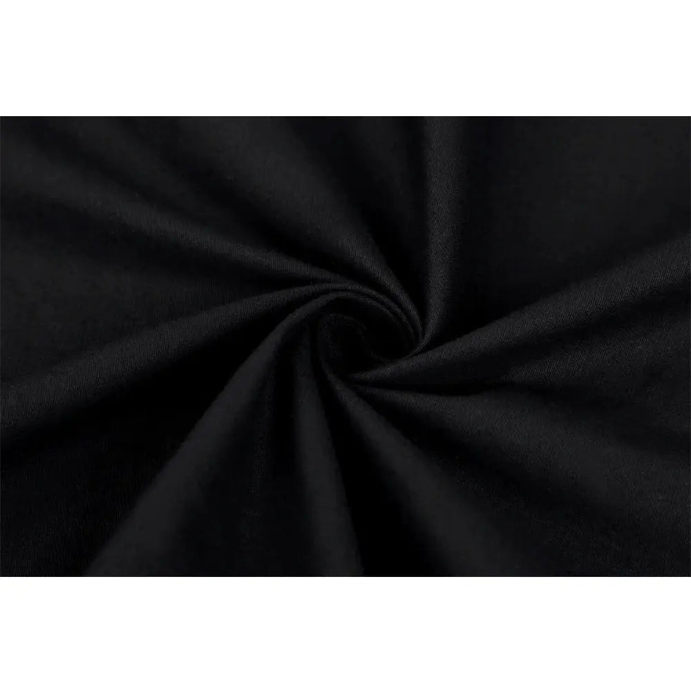Women's Runway Cotton Retro Vintage Skirt Black Faldas High Waist A Line Rockabilly Jupe 50s Swing Umbrella Skirts Pin Up Skater by All Mart Bristol Ltd