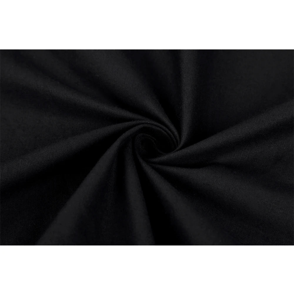 Women's Runway Cotton Retro Vintage Skirt Black Faldas High Waist A Line Rockabilly Jupe 50s Swing Umbrella Skirts Pin Up Skater by All Mart Bristol Ltd