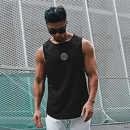 Bodybuilding Vest Men Sports Tank Top Men Gym Clothing Fitness Workout Sleeveless Shirt Mesh O Neck Running Stringer Singlets by All Mart Bristol Ltd