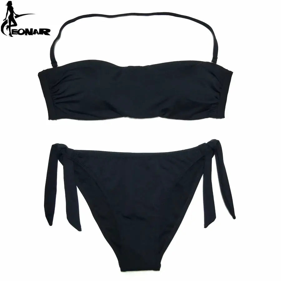 EONAR Bikini 2025 Solid Women Swimsuit Brazilian Cut Bottom Bikini Set Push Up Swimwear Femme Bathing Suits Sport Beach Wear by All Mart Bristol Ltd