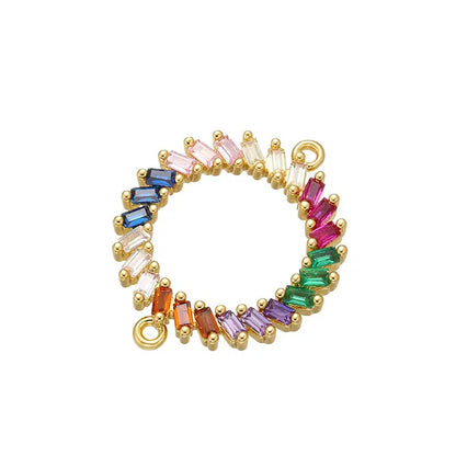 ZHUKOU Rainbow Bow Crystal Connector for Women's Necklace Earrings Bracelet DIY Connector Jewelry Accessories Model: VS425 by All Mart Bristol Ltd