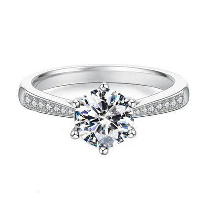 925 Sterling Silver Zircon Adjustable Women's Engagement Ring Wedding Fashion Jewelry Accessories by All Mart Bristol Ltd