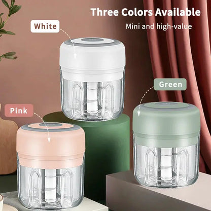 HiPiCok Electric Mini Food Chopper and Garlic Press by All Mart Bristol Ltd