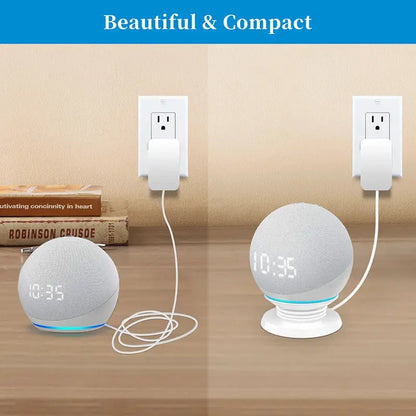 Table Mount Stand Desktop Holder for Echo Dot Max 5th 4th Gen Space-Saving Solution for Smart Home Speakers Hide Messy Wires by All Mart Bristol Ltd