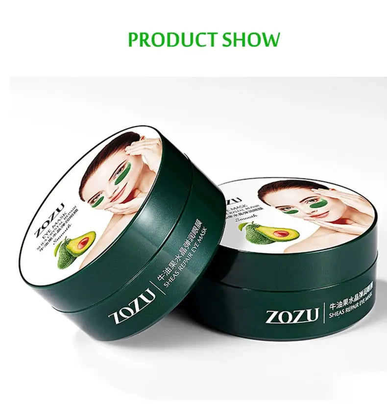 60Pcs Avocado Collagen Mask Natural Moisturizing Gel Eye Patches Smooth Repairing Eye Skin Care Korea Hydration Eye Masks by All Mart Bristol Ltd