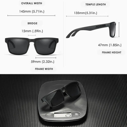 KDEAM 2022 Square Men's Polarized Sunglasses Outdoors Lifestyle Coating Sun Glasses New Matching Colors With Box by All Mart Bristol Ltd