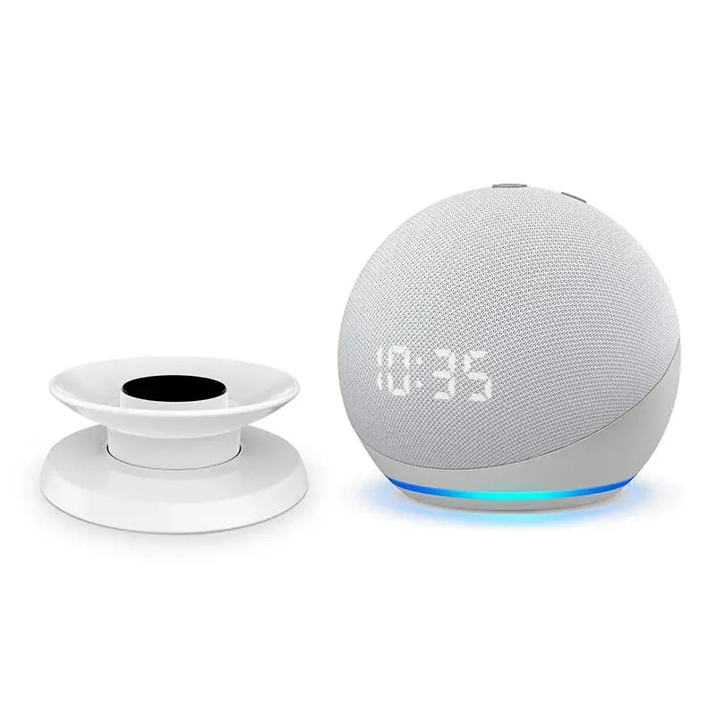Table Mount Stand Desktop Holder for Echo Dot Max 5th 4th Gen Space-Saving Solution for Smart Home Speakers Hide Messy Wires by All Mart Bristol Ltd