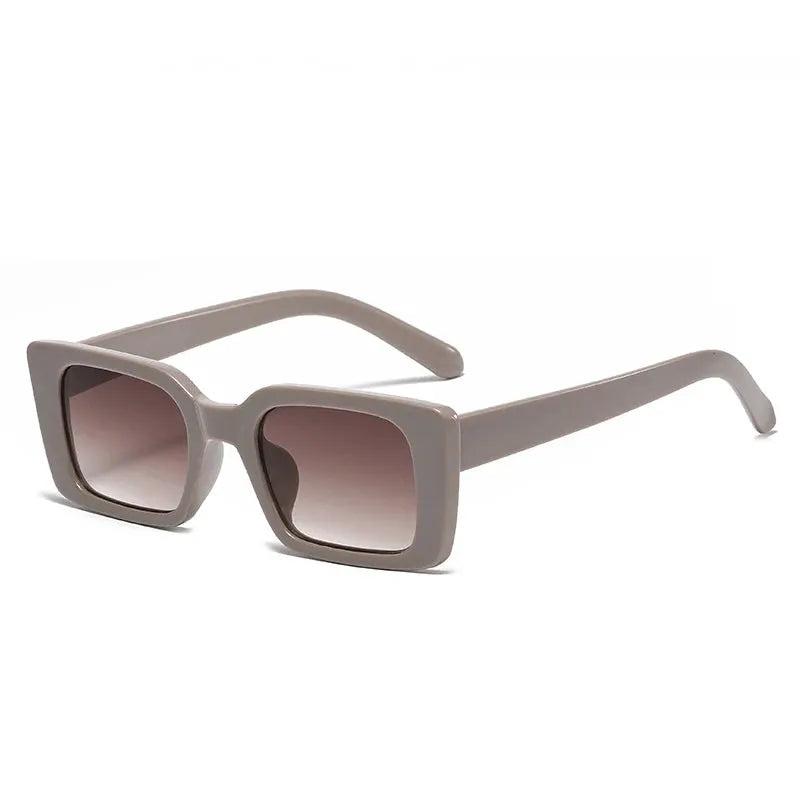 SO&EI Ins Popular Fashion Small Rectangle Sunglasses Women Retro Leopard Shades UV400 Men Trending Square Sun Glasses by All Mart Bristol Ltd