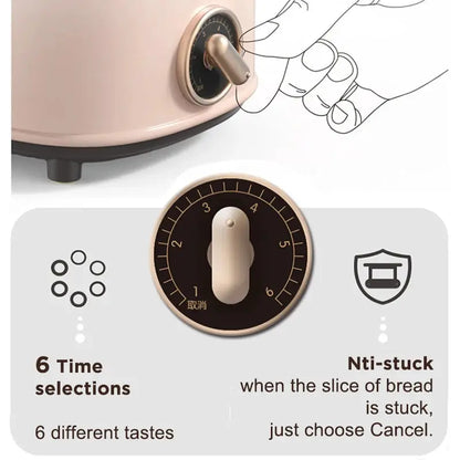 Electric 2-Slice Bread Toaster with Adjustable Browning Control by All Mart Bristol Ltd