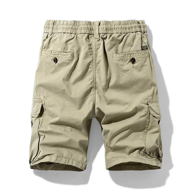 New Summer Solid Color Fashion Cotton Casual Breeches Cargo Men Shorts Men Breathable Quick Dry Multi Pocket Hip Hop Shorts by All Mart Bristol Ltd