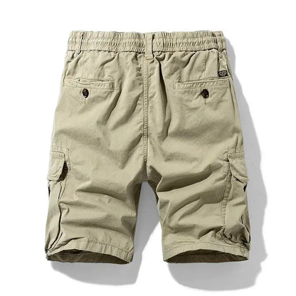 New Summer Solid Color Fashion Cotton Casual Breeches Cargo Men Shorts Men Breathable Quick Dry Multi Pocket Hip Hop Shorts by All Mart Bristol Ltd