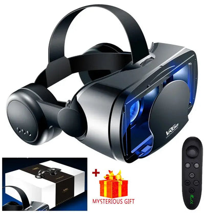 3D VR Headset Smart Virtual Reality Glasses Helmet for Smartphones Phone Lenses Headphones 7 Inches Binoculars Goggles Devices by All Mart Bristol Ltd