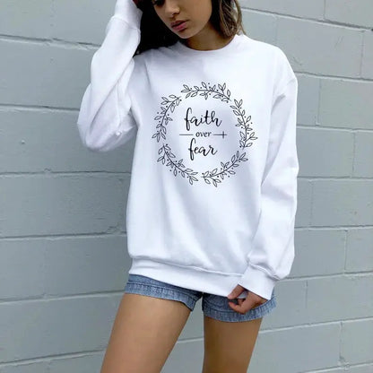 Faith Sweatshirt Shirt Christian Religious Women , Shirt Religious Apparel Shirt 100%Cotton O Neck Female Clothing Drop shipping by All Mart Bristol Ltd