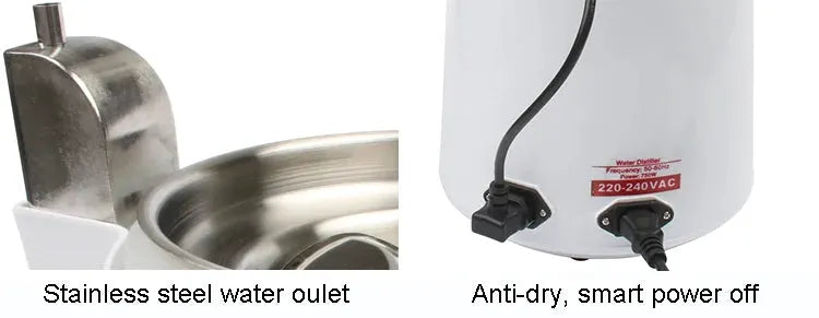 DMWD Pure Water Distiller 4L Dental Distilled Water Machine Filter Stainless Steel Electric Distillation Purifier Jug 110V 220V by All Mart Bristol Ltd