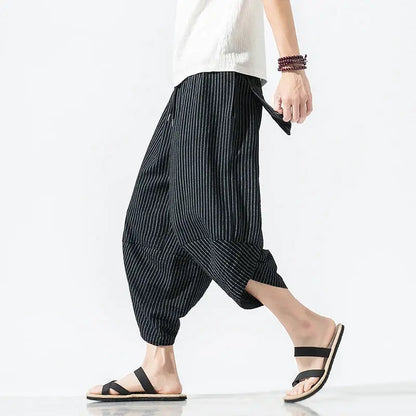 Dropshipping Summer Men Cotton Harem Pants Men Casual Hip Hop Trousers Cross Bloomers Calf-Length Pants Joggers Streetwear Pants by All Mart Bristol Ltd