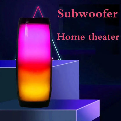 Outdoor Bluetooth Speaker Portable LED Light Soundbox Column Wireless Subwoofer FM Radio Soundbar HiFi Stereo Card Music Center by All Mart Bristol Ltd