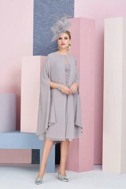 Grey 2-Piece Mother of the Bride Dress by EDKAY COLLECTION UK