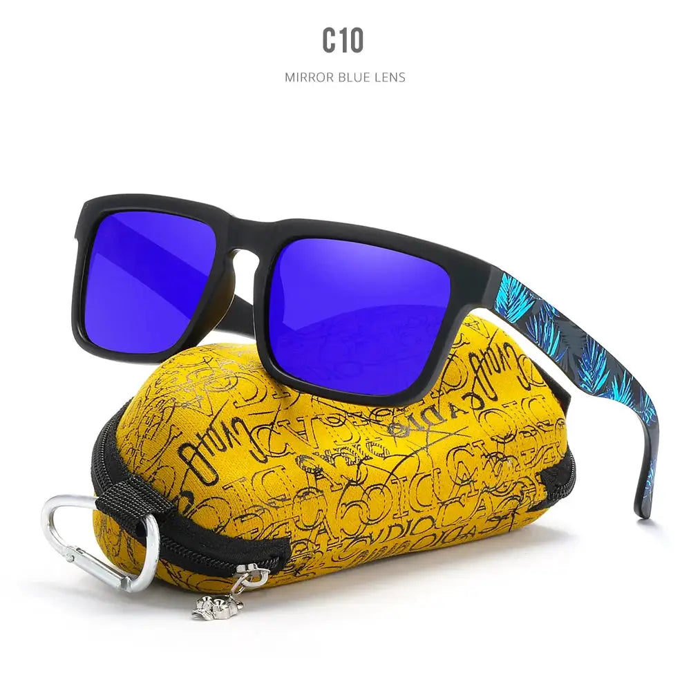 KDEAM Eye-catching Function Polarized Sunglasses For Men Matte Black Frame Fit. Painting Temples Play-Cool Sun Glasses With Case by All Mart Bristol Ltd