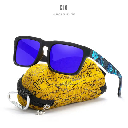 KDEAM Eye-catching Function Polarized Sunglasses For Men Matte Black Frame Fit. Painting Temples Play-Cool Sun Glasses With Case by All Mart Bristol Ltd