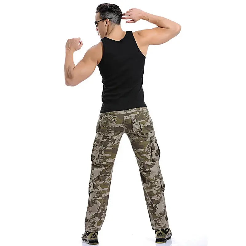 2025 High Quality Men's Cargo Pants Casual Loose Multi Pocket Cotton Pants Long Trousers for Men Camo Joggers Plus Size 28-40 by All Mart Bristol Ltd