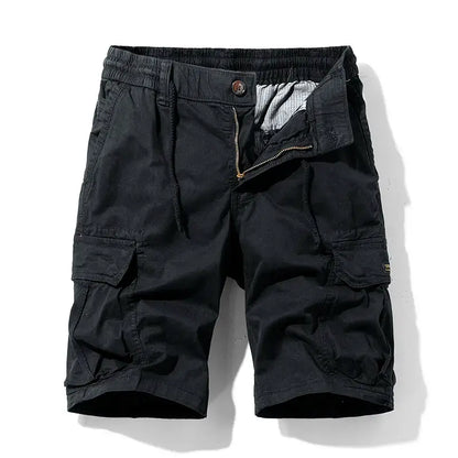 New Summer Solid Color Fashion Cotton Casual Breeches Cargo Men Shorts Men Breathable Quick Dry Multi Pocket Hip Hop Shorts by All Mart Bristol Ltd