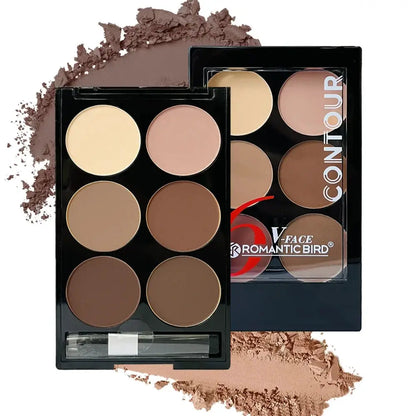Highlight Contouring Powder Palette With Brush by Cashymart