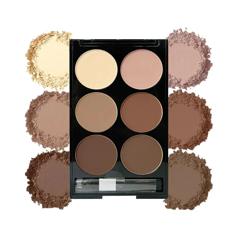 Highlight Contouring Powder Palette With Brush by Cashymart