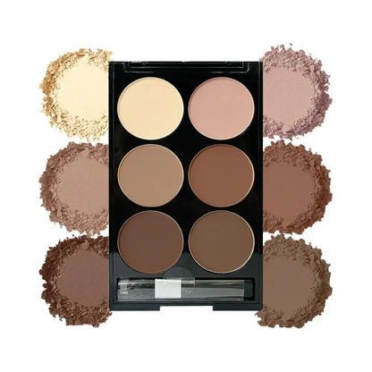 Highlight Contouring Powder Palette With Brush by Cashymart
