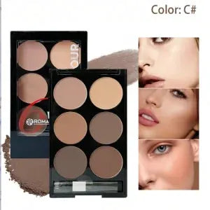 Highlight Contouring Powder Palette With Brush by Cashymart