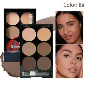 Highlight Contouring Powder Palette With Brush by Cashymart