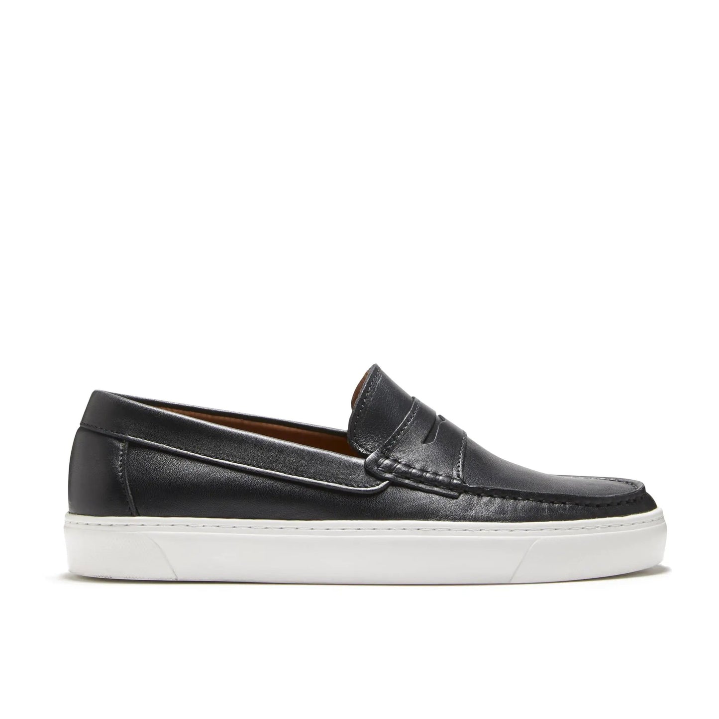 Slip-on Sneaker Loafers, black leather by Hugs & Co.