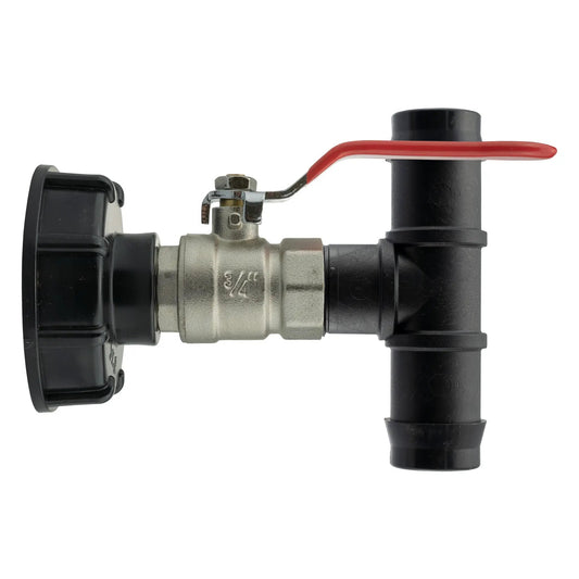 IBC 2” S60X6 Cap with Lever Valve and 19mm Barbed Tee by AP Supplies