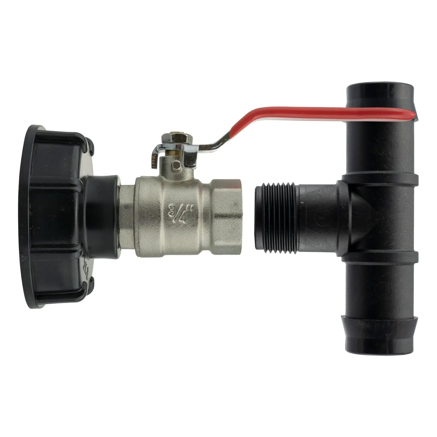 IBC 2” S60X6 Cap with Lever Valve and 19mm Barbed Tee by AP Supplies
