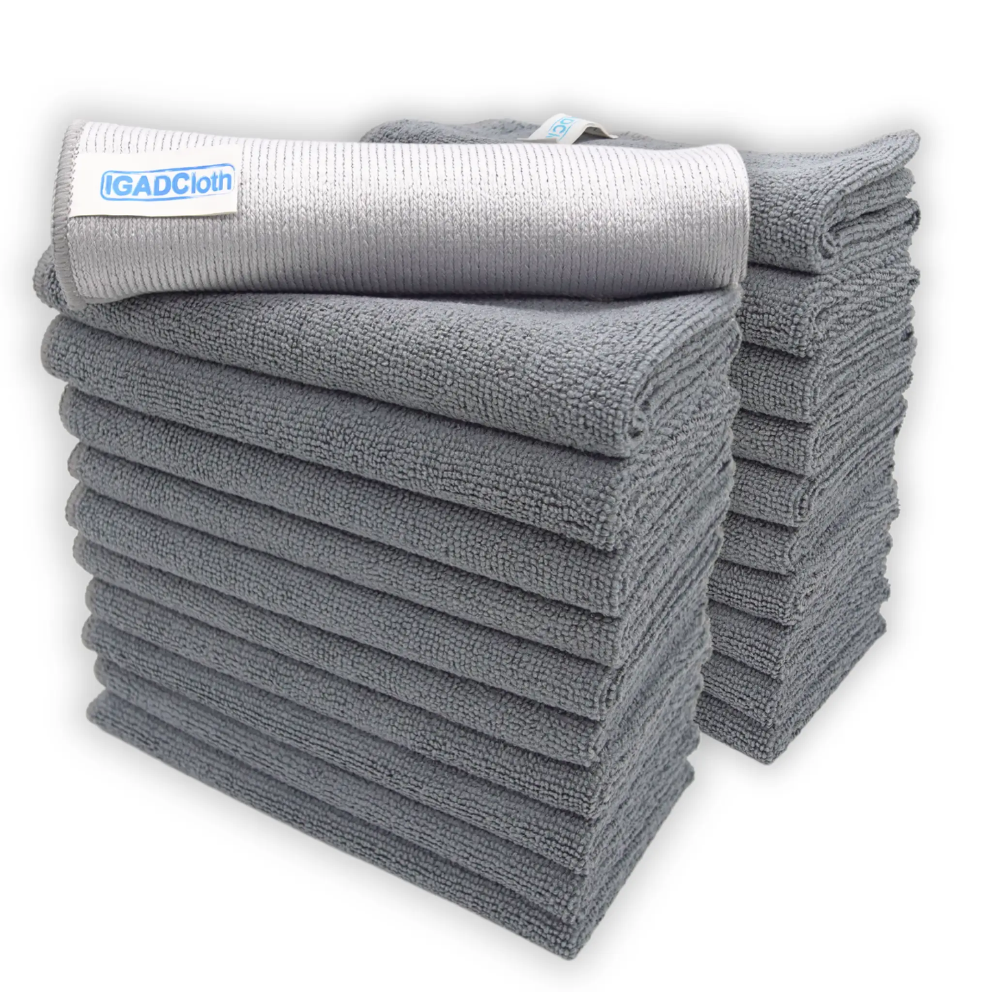 IGADCloth Grey Microfiber Sets, Cleaning Cloths 40x40cm 250gsm + 1 Free Glass Cloth by IGADCloth