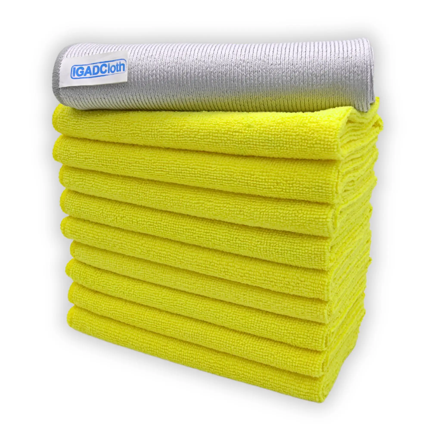 IGADCloth Yellow Microfiber Sets, Cleaning Cloths 40x40cm 250gsm + 1 Free Glass Cloth by IGADCloth