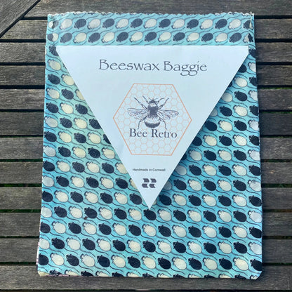 Beeswax Baggie Sandwich size by BeeRetro Beeswax Food Wraps